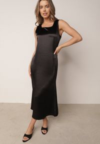 Born2be - Czarny Elegancki Komplet z Bawełny i Wiskozy Koronkowa Bluzka i Sukienka Ocethea. Kolor: czarny. Materiał: wiskoza, bawełna, koronka #5