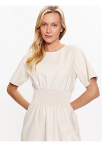 DKNY Sukienka codzienna P3ABTQ87 Écru Regular Fit. Okazja: na co dzień. Materiał: syntetyk. Typ sukienki: proste. Styl: casual #5