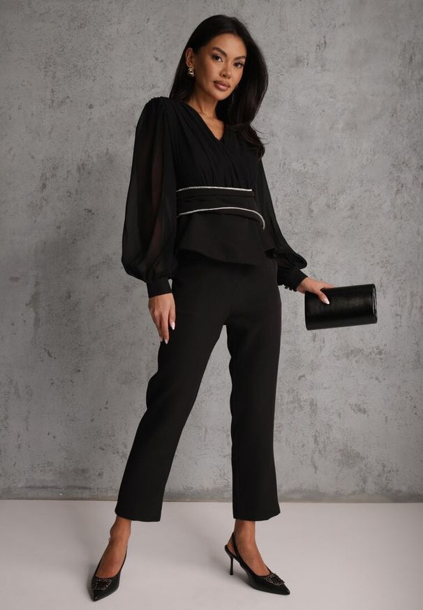Renee - Czarne Klasyczne Spodnie VICES Garniturowe High Waist Dimaia. Okazja: na komunię, na imprezę, do pracy, na spotkanie biznesowe, na co dzień. Stan: podwyższony. Kolor: czarny. Styl: klasyczny
