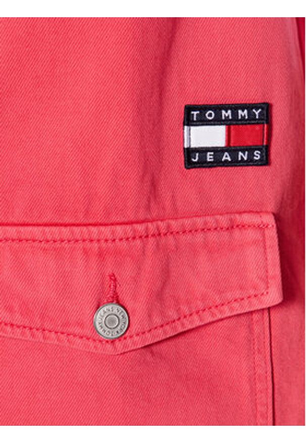Tommy Jeans Kamizelka DW0DW15683 Różowy Oversize. Kolor: różowy. Materiał: jeans