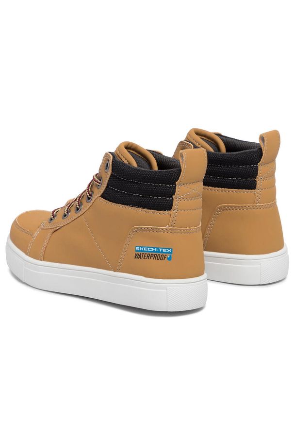skechers - Buty na co dzień młodzieżowe SKECHERS CITY POINT eko skóra. Okazja: na co dzień. Kolor: brązowy. Materiał: skóra