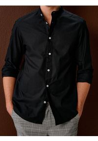 Sinsay - Bawełniana koszula - czarny. Kolor: czarny. Materiał: bawełna