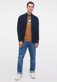 Mustang Style Edgar Zip Cardigan Total Eclipse 1014116 5226 MĘSKI SWETER #4