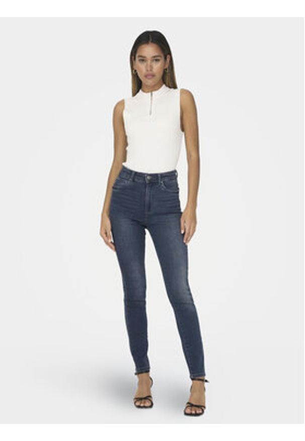 only - ONLY Jeansy Mila 15231285 Granatowy Skinny Fit. Kolor: niebieski