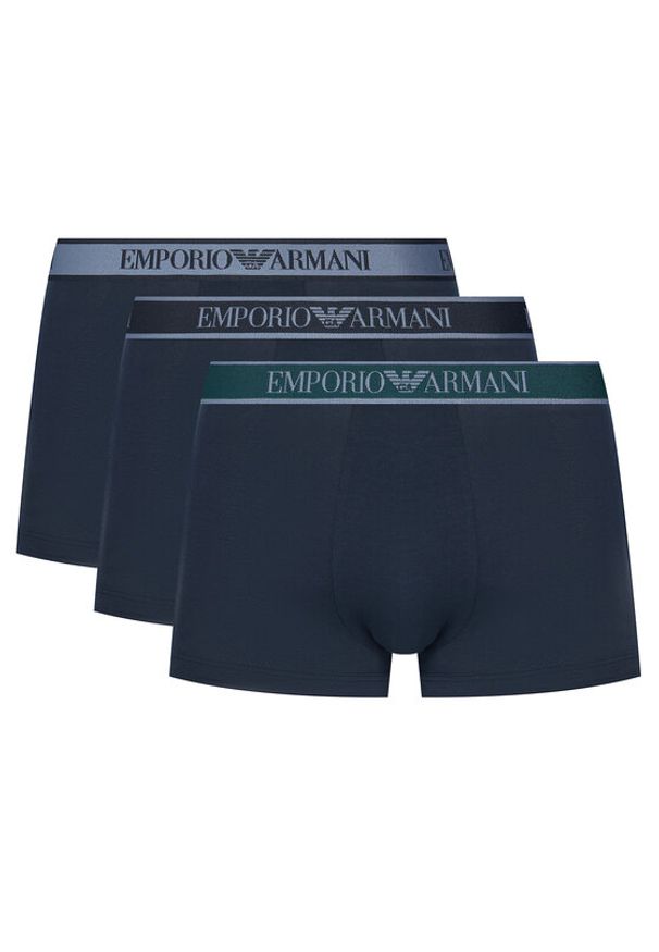 Emporio Armani Underwear Komplet 3 par bokserek EM000259 AF10779 MB254 Granatowy. Kolor: niebieski. Materiał: bawełna