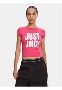 Juicy Couture T-Shirt Just Juicy JCGCT125040 Różowy Slim Fit. Kolor: różowy. Materiał: bawełna