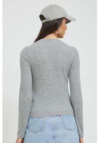Abercrombie & Fitch sweter kaszmirowy damski kolor szary lekki. Kolor: szary. Materiał: kaszmir. Długość rękawa: długi rękaw. Długość: długie #5