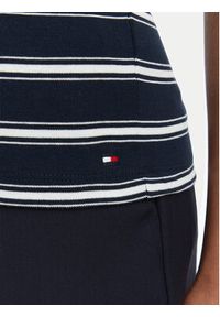 TOMMY HILFIGER - Tommy Hilfiger Top Multistripe WW0WW50025 Granatowy Slim Fit. Kolor: niebieski. Materiał: bawełna #4