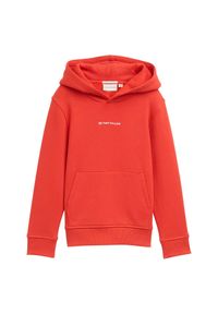 bonprix - Bluza z kapturem marki Tom Tailor. Typ kołnierza: kaptur. Kolor: czerwony. Materiał: bawełna