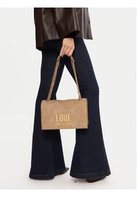 Love Moschino - LOVE MOSCHINO Torebka JC4122PP0NKB110A Beżowy. Kolor: beżowy. Materiał: skórzane #4