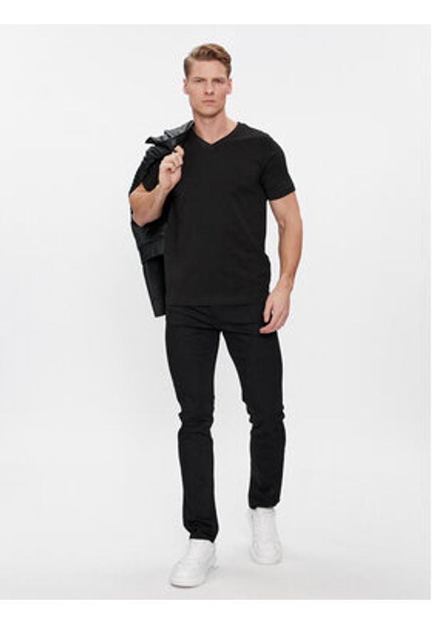 Karl Lagerfeld - KARL LAGERFELD Komplet t-shirtów 765001 500298 Czarny Slim Fit. Typ kołnierza: dekolt w karo. Kolor: czarny. Materiał: bawełna