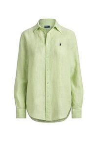 Polo Ralph Lauren Koszula 211A96158001 Zielony Classic Fit. Typ kołnierza: polo. Kolor: zielony. Materiał: len #2