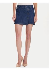 Guess Jeans Spódnica jeansowa W5BD96 D002A Granatowy Regular Fit. Kolor: niebieski. Materiał: bawełna