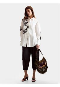 Desigual Koszula Orchid Lacroix 26SWCW29 Biały Oversize. Kolor: biały. Materiał: bawełna #2