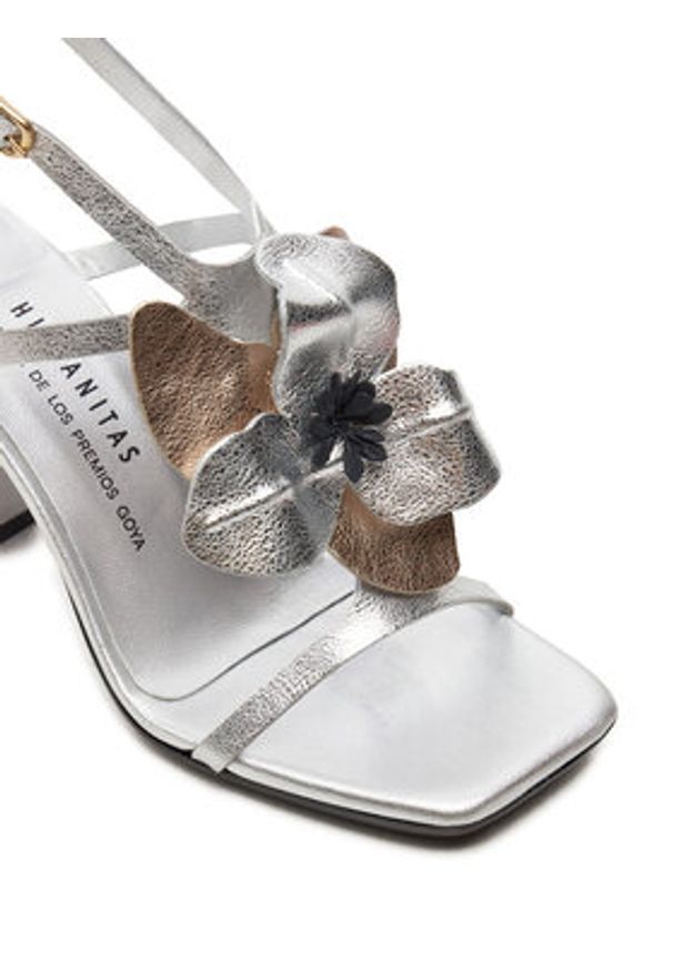 Hispanitas Sandały Cliente GOYA24 C003 Srebrny. Kolor: srebrny. Materiał: skóra