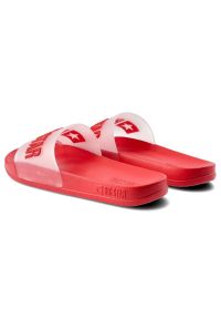 Big-Star - Czerwone Klapki Big Star Damskie Modne Buty. Okazja: na plażę. Kolor: czerwony. Materiał: bawełna. Sezon: lato. Styl: wakacyjny, sportowy #9