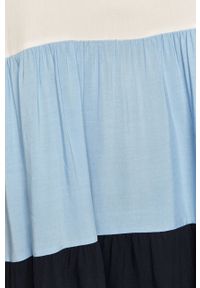 ANSWEAR - Answear - Sukienka Answear Lab. Okazja: na co dzień. Kolor: niebieski. Materiał: tkanina, bawełna. Długość rękawa: na ramiączkach. Wzór: gładki. Typ sukienki: oversize, proste. Styl: wakacyjny. Długość: mini #5