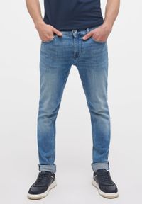 Mustang - MĘSKIE SPODNIE JEANSOWE MUSTANG ATLANTA SUPER SKINNY DENIM BLUE 1014186 5000 313