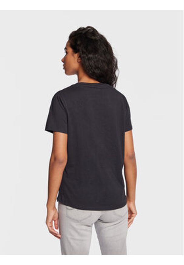 Pepe Jeans T-Shirt Wendy PL505480 Czarny Regular Fit. Kolor: czarny. Materiał: bawełna