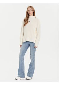 Tommy Jeans Sweter Badge DW0DW21676 Écru Relaxed Fit. Materiał: bawełna #4
