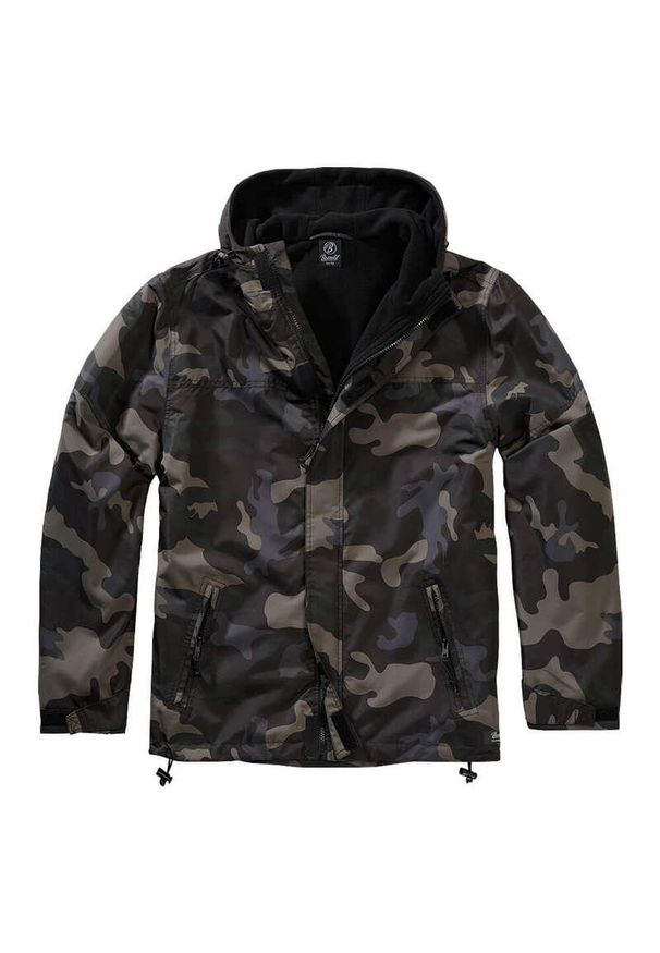 Kurtka turystyczna męska Brandit Frontzip Windbreaker Dark Camo. Kolor: czarny, zielony, brązowy, wielokolorowy