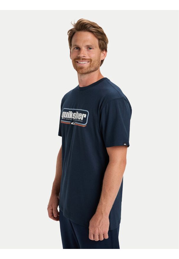 Quiksilver T-Shirt EQYZT08179 Granatowy Regular Fit. Kolor: niebieski. Materiał: bawełna