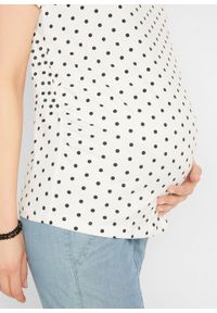 Shirt ciążowy z krótkim rękawem (2 szt.), bawełna organiczna bonprix czarny + biały w kropki. Kolekcja: moda ciążowa. Kolor: czarny. Materiał: bawełna. Długość rękawa: krótki rękaw. Długość: krótkie. Wzór: kropki #4