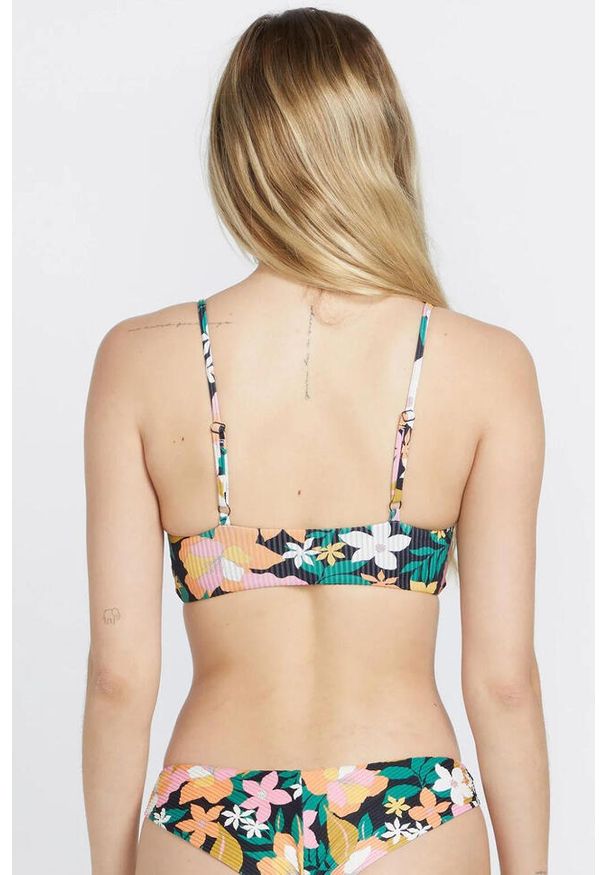 Góra od bikini damska Volcom Had Me At Aloha. Kolor: czarny, wielokolorowy. Materiał: elastan, poliester
