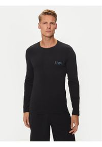 Emporio Armani Underwear Longsleeve 111023 4F715 00020 Czarny Slim Fit. Kolor: czarny. Materiał: bawełna. Długość rękawa: długi rękaw