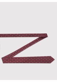 Pako Lorente - PAKO LORENTE – Bordowy krawat we wzór geometryczny. Kolor: czerwony. Materiał: poliester. Wzór: geometria #3