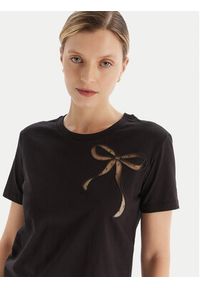 TwinSet - TWINSET T-Shirt 252TT2312 Czarny Regular Fit. Kolor: czarny. Materiał: bawełna #5
