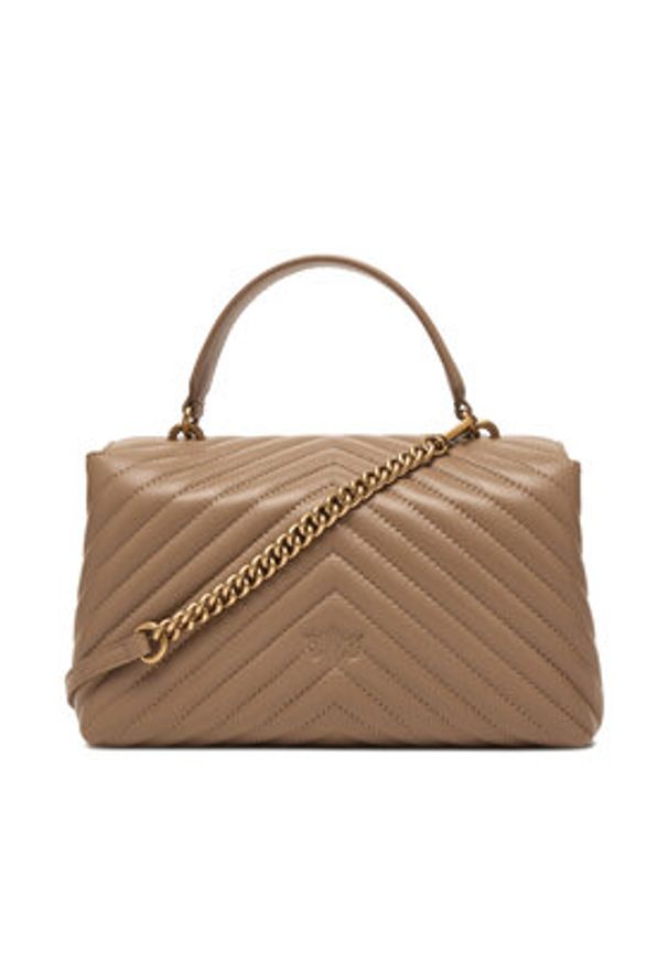 Pinko Torebka Love Lady Puff Classic Cl Brązowy. Kolor: brązowy. Materiał: skórzane