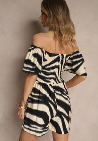 Renee - Czarny Kombinezon z Wiskozy w Abstrakcyjny Wzór Filisena. Kolor: czarny. Materiał: wiskoza. Styl: elegancki #3