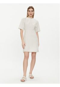Calvin Klein Jeans Sukienka letnia J20J223425 Écru Regular Fit. Materiał: bawełna. Sezon: lato #5