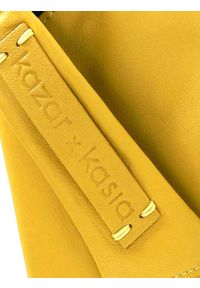 Kazar - Żółta torebka damska kazar x kasia. Kolor: żółty. Materiał: skórzane. Styl: elegancki #6