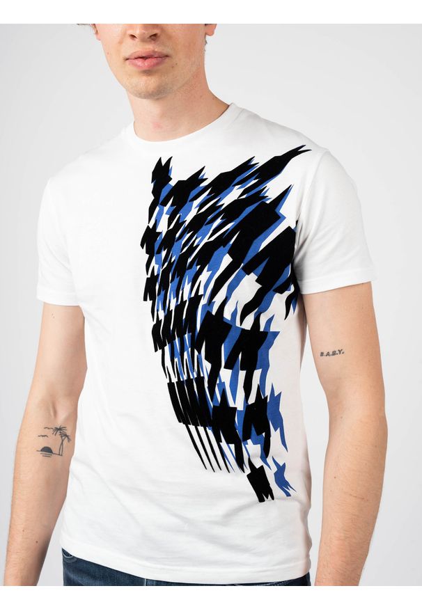 Les Hommes T-shirt | LF224306-0700-1007 | Grafic Print | Mężczyzna | Biały. Okazja: na co dzień. Kolor: biały. Materiał: bawełna. Wzór: nadruk. Styl: casual