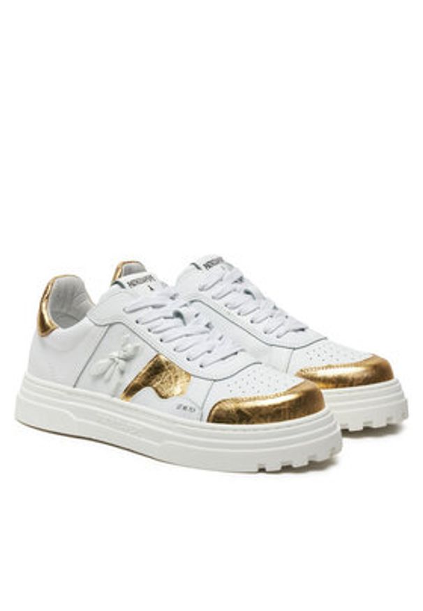 Patrizia Pepe Sneakersy 2Z0008/L112-Y459 Biały. Kolor: biały. Materiał: skóra