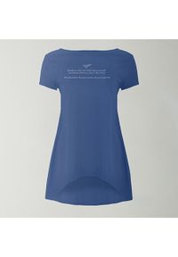 LEGEA - t-shirt gimnastyczna europa damska niebieska. Kolor: niebieski. Materiał: bawełna, elastan. Sport: fitness #1