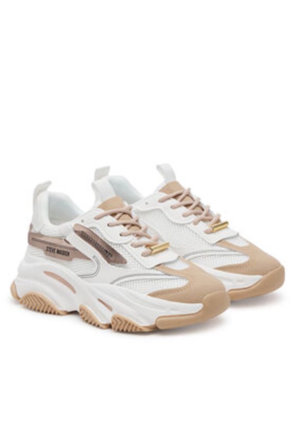 Steve Madden Sneakersy Possession-E SM19000033 Beżowy. Kolor: beżowy. Materiał: materiał