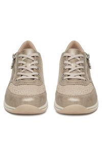 Rieker Sneakersy N1112-60 Złoty. Kolor: złoty. Materiał: skóra