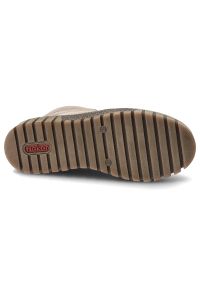 Beżowe Botki Rieker Ocieplane Obuwie Damskie. Okazja: na spacer, na co dzień. Kolor: beżowy. Materiał: skóra ekologiczna. Wzór: kolorowy. Styl: casual, street, klasyczny, elegancki #7