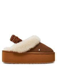 EMU Australia Kapcie Hartz W13137 Brązowy. Kolor: brązowy. Materiał: zamsz, skóra
