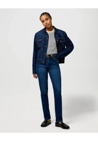 Wrangler - DAMSKA KOSZULKA WRANGLER FEMME KNIT HENLEY NAVY 112370742. Typ kołnierza: typu henley #6