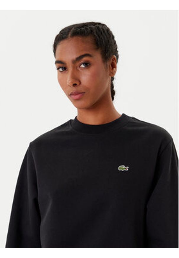 Lacoste Bluza SF5270 Czarny Regular Fit. Kolor: czarny. Materiał: bawełna