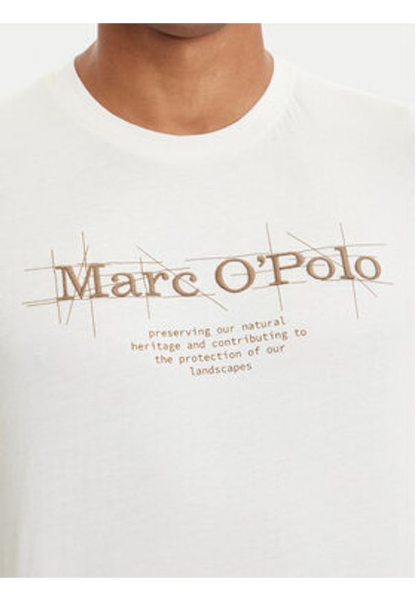 Marc O'Polo T-Shirt 528 2305 51196 Écru Regular Fit. Typ kołnierza: polo. Kolor: kremowy. Materiał: bawełna