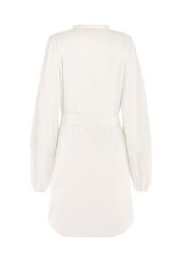Guess Sukienka koszulowa Tina W3GK0C WAF10 Biały Regular Fit. Kolor: biały. Materiał: bawełna. Typ sukienki: koszulowe