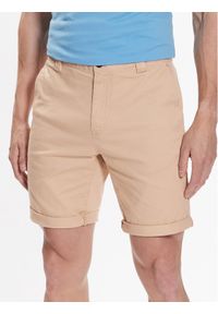 Tommy Jeans Szorty materiałowe Scanton DM0DM13221 Beżowy Regular Fit. Kolor: beżowy. Materiał: bawełna, materiał #1