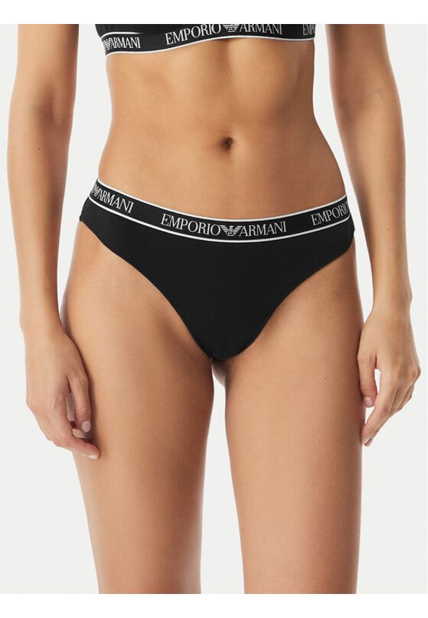 Emporio Armani Underwear Komplet fig brazylijskich EW000404 AF19026 MC005 Czarny. Kolor: czarny. Materiał: bawełna