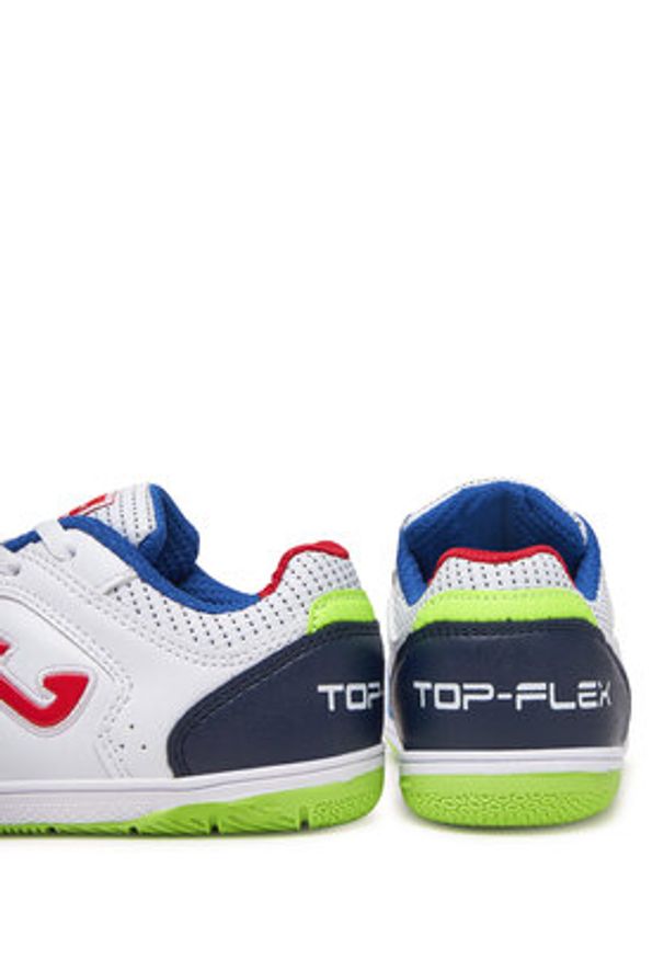 Joma Buty do piłki nożnej Top Flex Jr 2502 TPJS2502IN Biały. Kolor: biały. Materiał: skóra