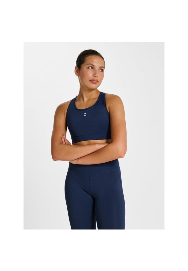 Biustonosz podtrzymujący dla kobiet Hummel Medium. Kolor: wielokolorowy, niebieski, zielony